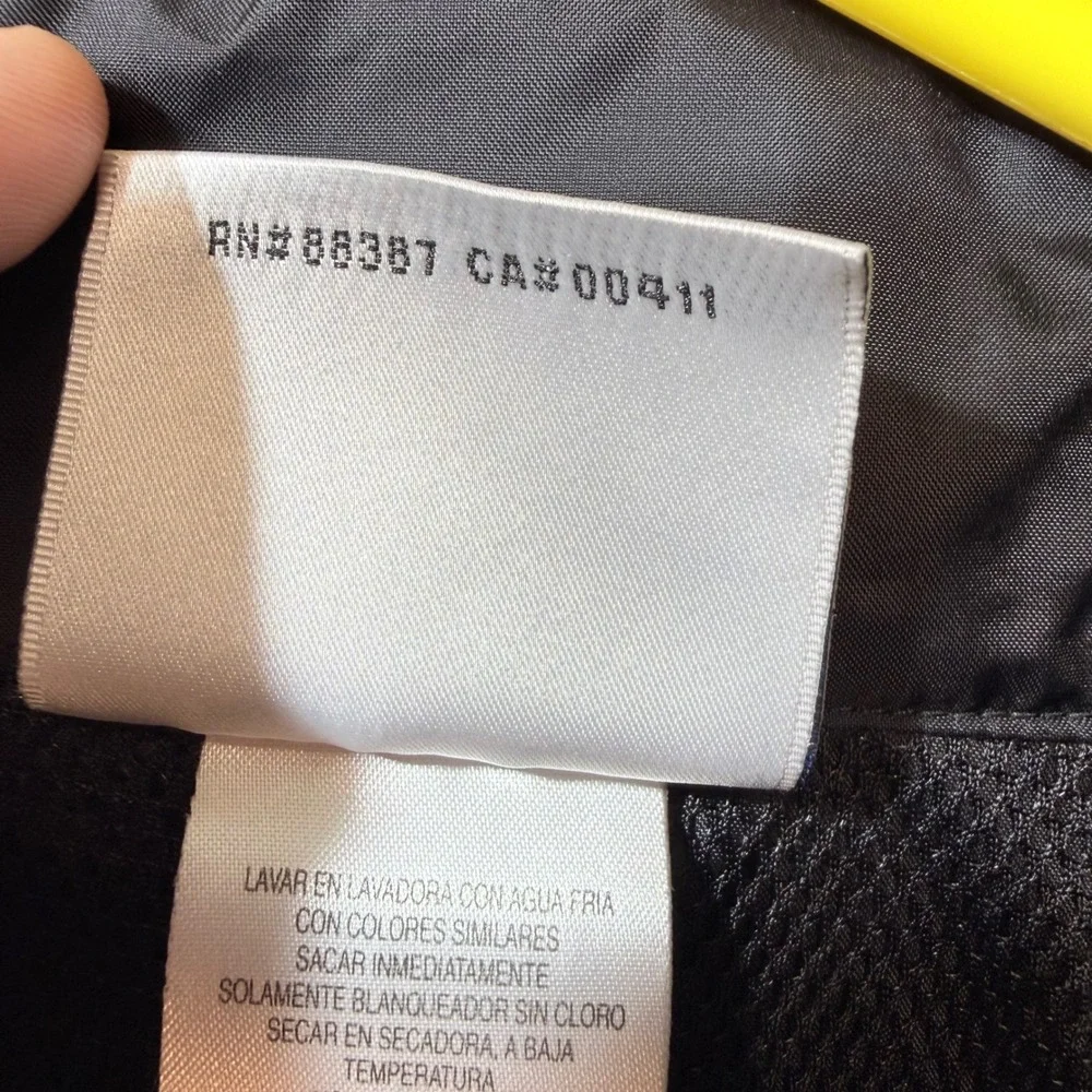 Adidas Windbreaker Jacket XL, Black, Full Zip, Logo, Athletic /‎ Sportswear
